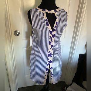 New stripped and floral blouse  size xs